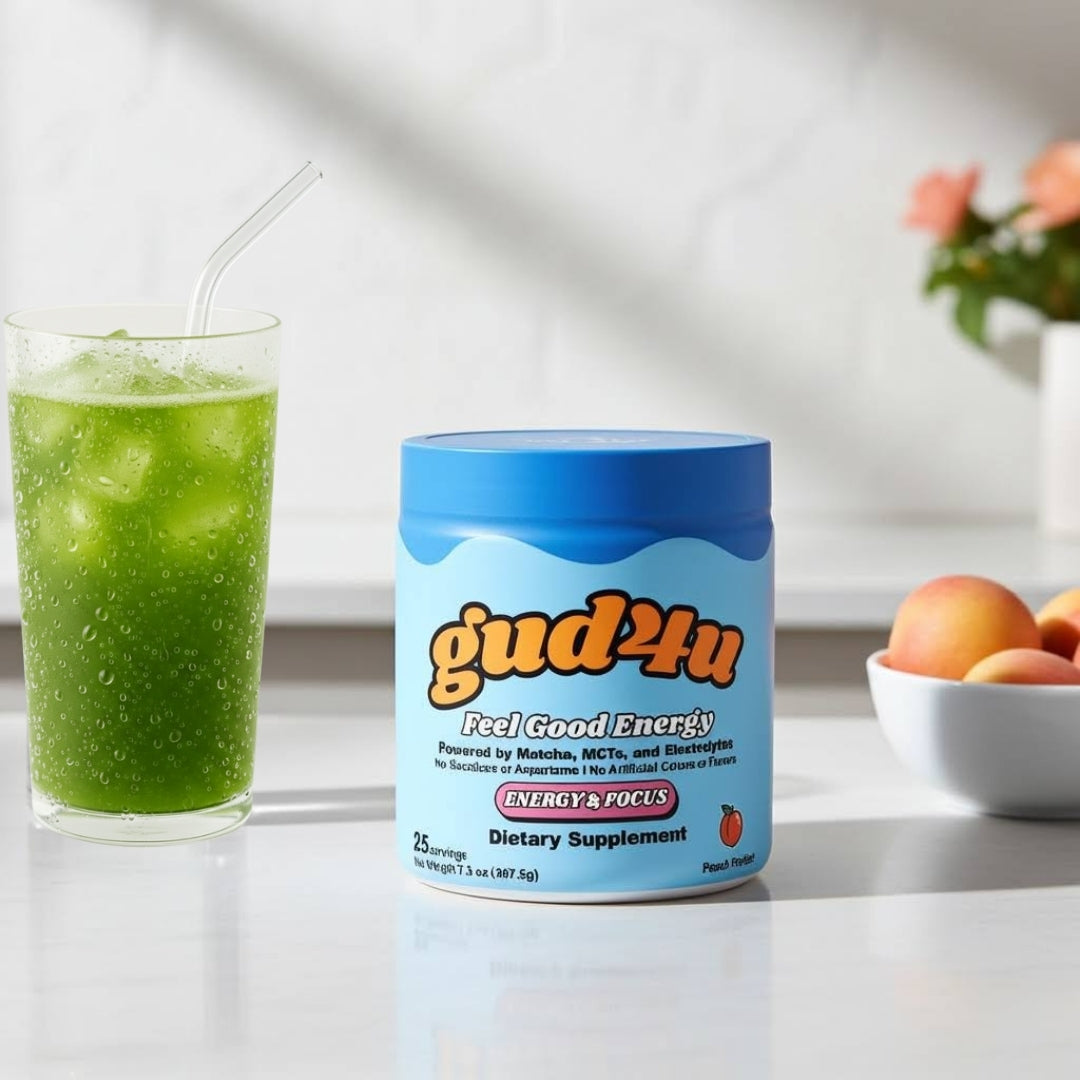 Gud4u - Clean Energy Drink Mix - Powered by Matcha, MCTs & Electrolytes